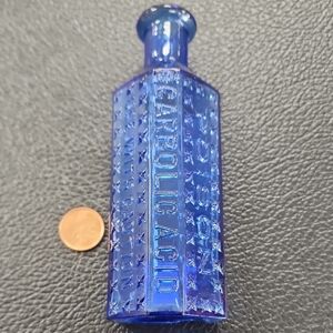1890s Blue Carbolic Acid Bottle
